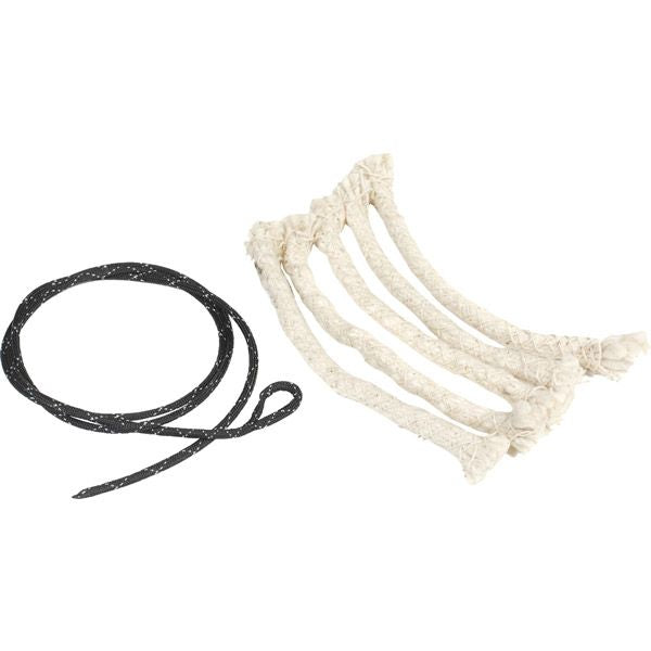 Pull-through cord and wicks