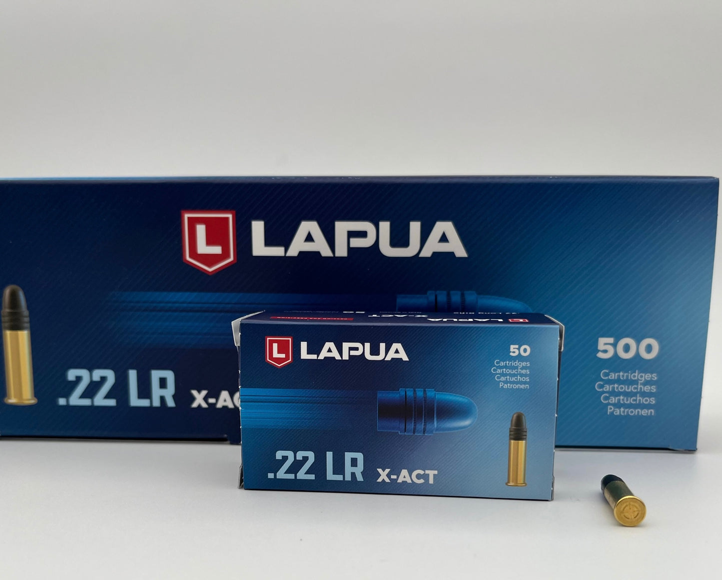 Lapua X-ACT .22 LR Match Ammunition (500 rds) - Brick