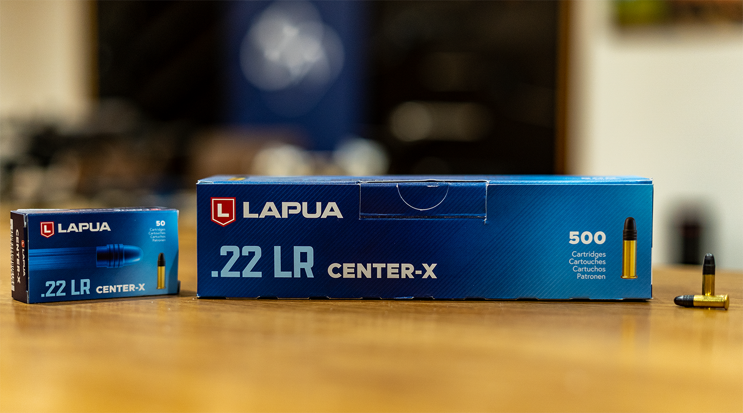 Lapua Center-X .22 LR Match Ammunition (500 rds) - Brick